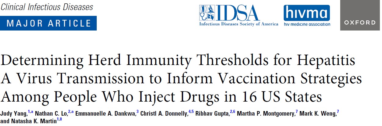  Determination of the population immunity needed to stop hepatitis A person-to-person disease transmission
